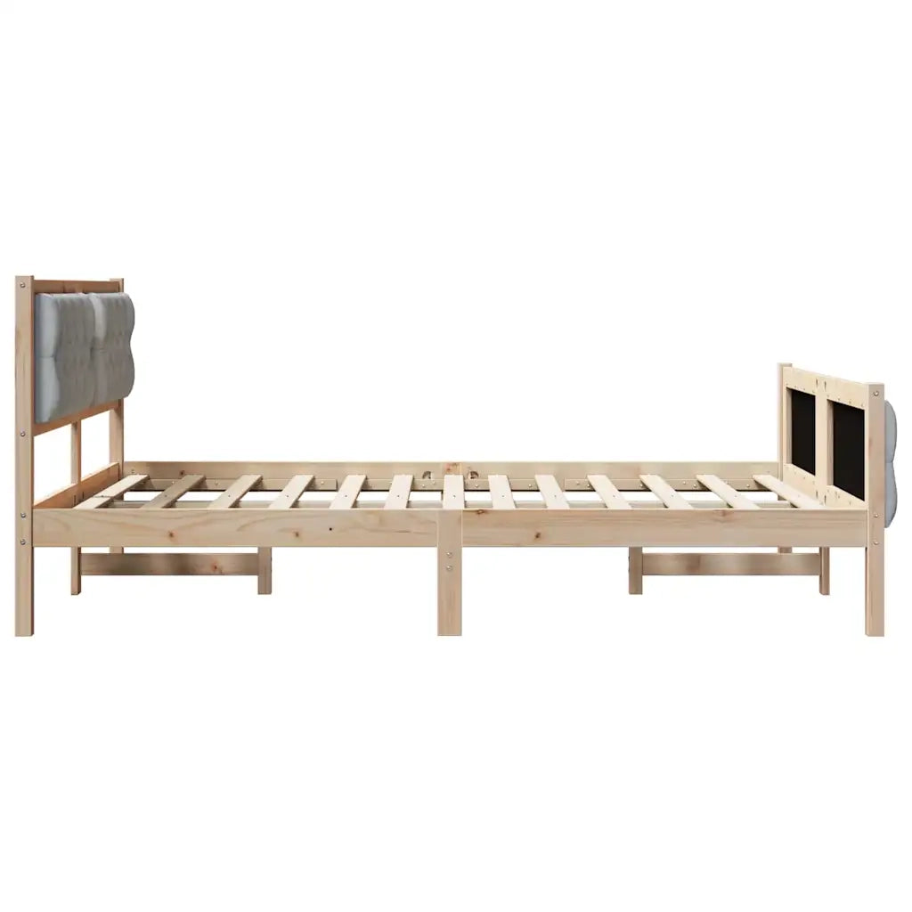 Struttura del letto Grigio chiaro 140 x 200 cm Pino massello