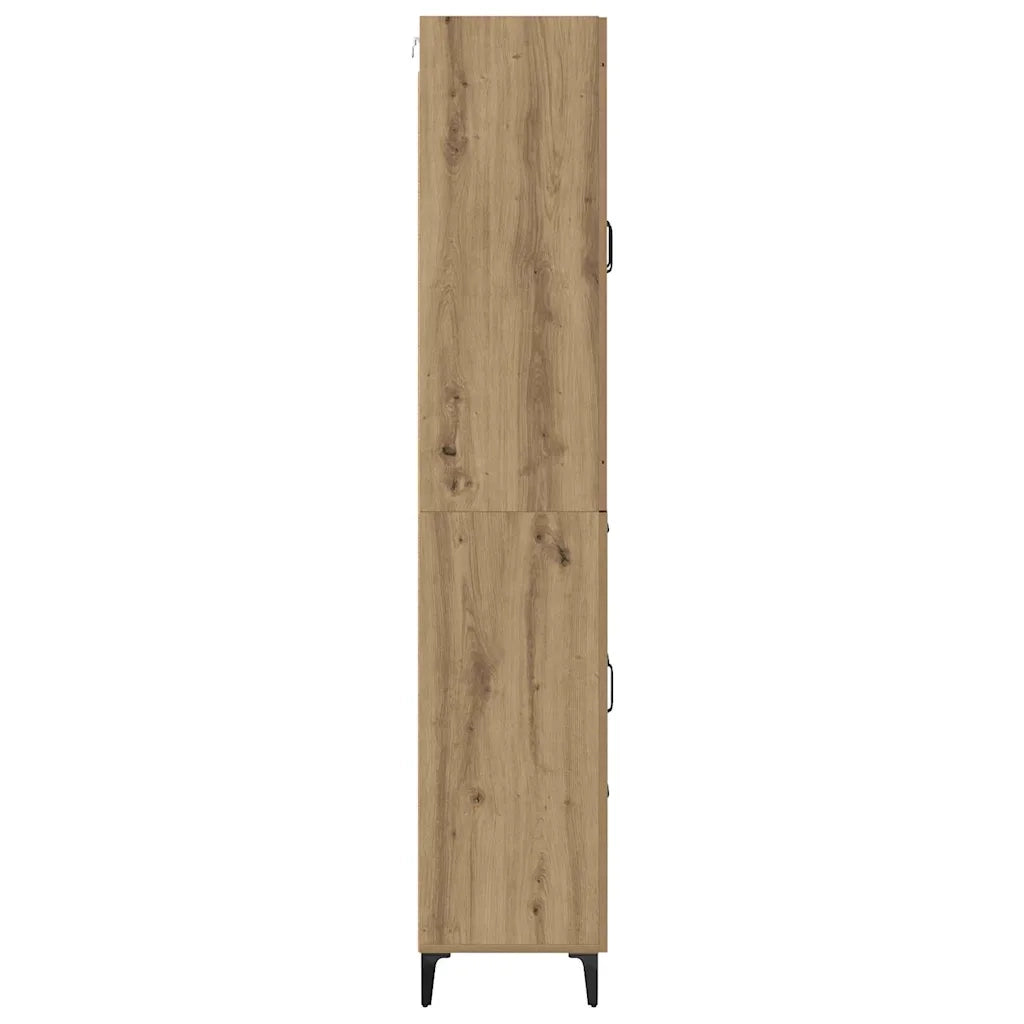 Credenza con Cassetto-Buffet-Armadio da cucina Rovere artigianale 69,5 x 34 x 180 cm 893400