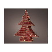 Albero carta rosso c/LED 10x34x40H