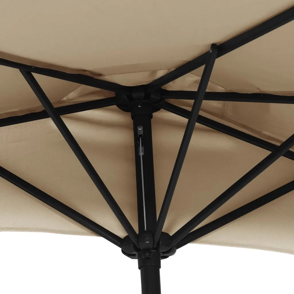 Ombrellone da Balcone Palo in Alluminio Talpa 300x155 cm a Metà 44594