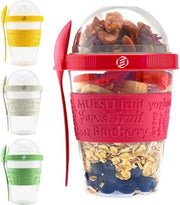 Set di contenitori per overnight oats in vetro a mason - 6 pezzi