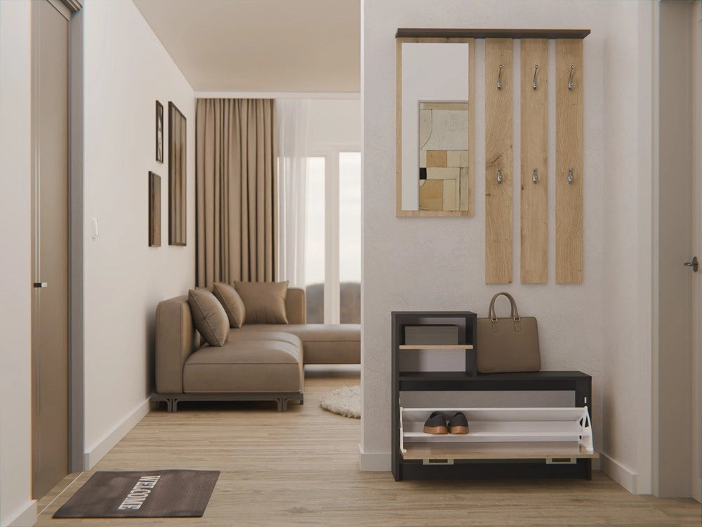 Guardaroba VERA antracite rovere artisan