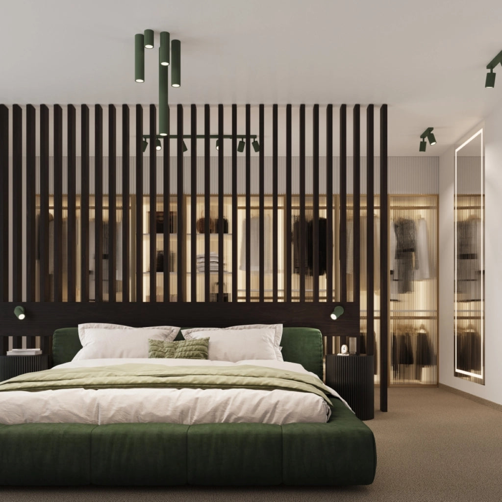 Lampada da soffitto KARBON 60 verde oliva