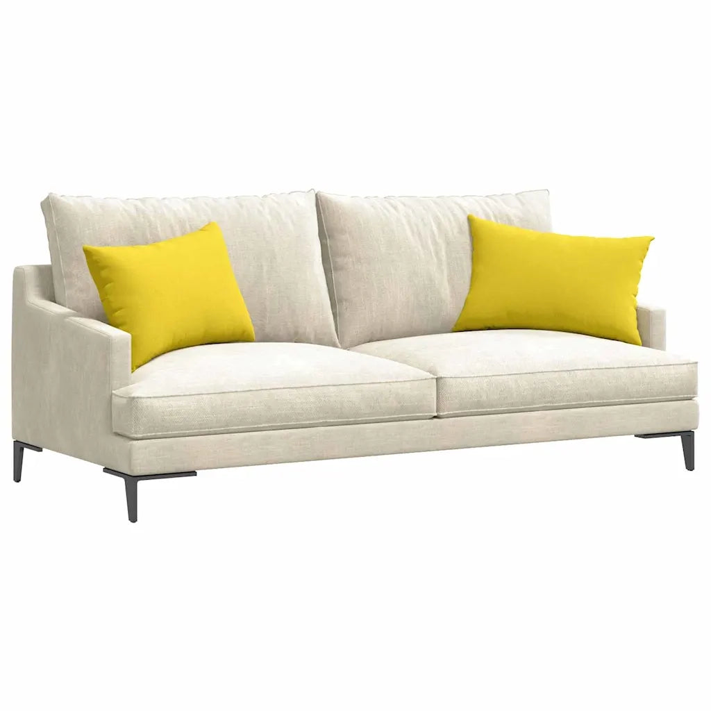 Cuscini da Divano 2 pcs Giallo Chiaro 60 x 40 cm Tessuto 42013662