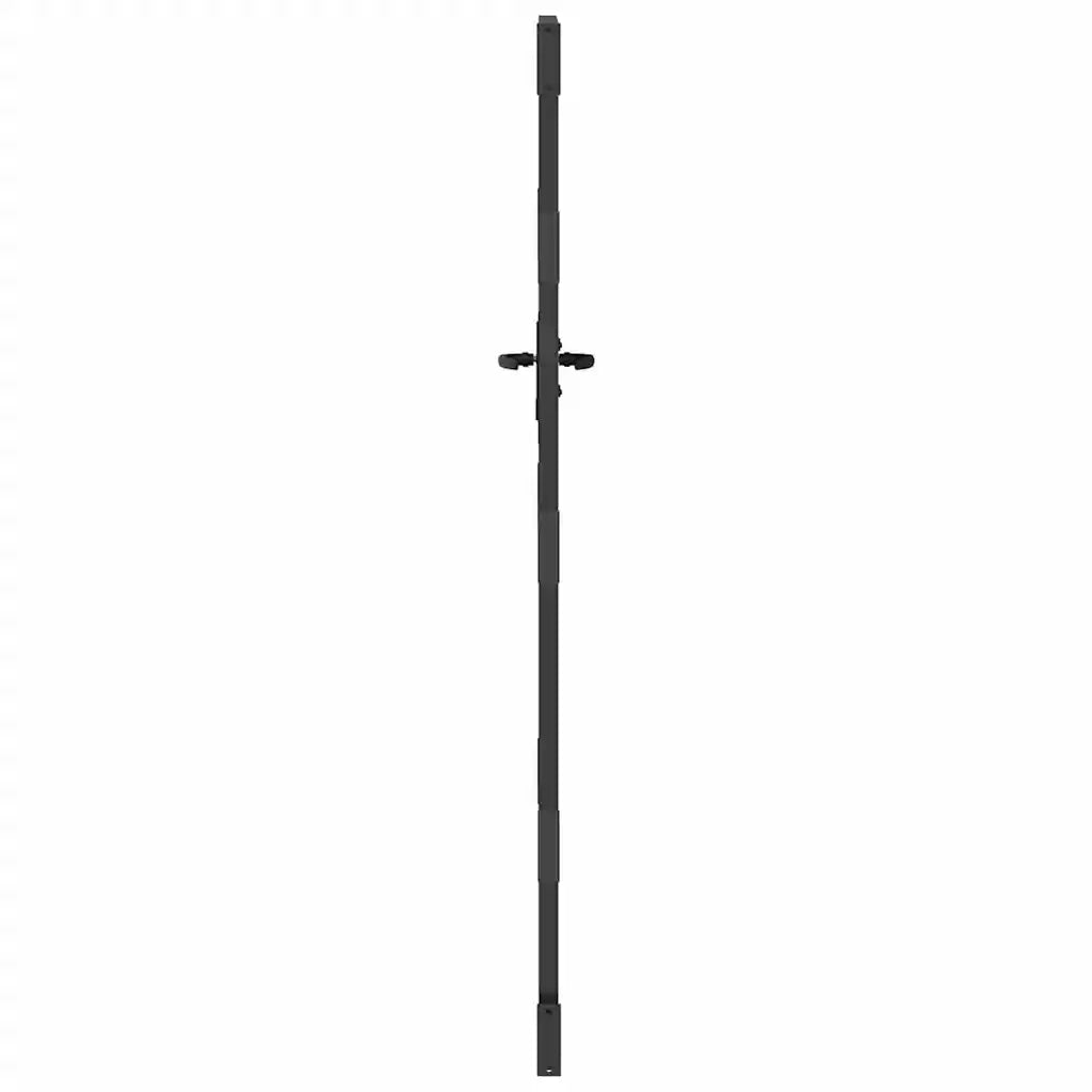 Cancello da giardino con blocco Nero 85 x 200 cm 42015863
