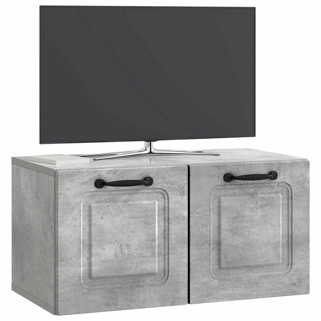 Mobile Porta TV da Muro-Credenza per TV sospesa Grigio Cemento 59,5 x 31 x 30 cm 939605