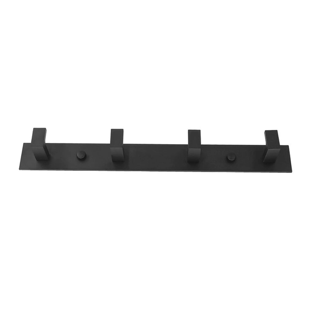 Appendiabiti da parete minimal a 4 ganci nero