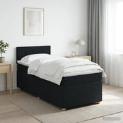 Letto box spring con materasso Nero 80 x 200 cm Tessuto 3452291