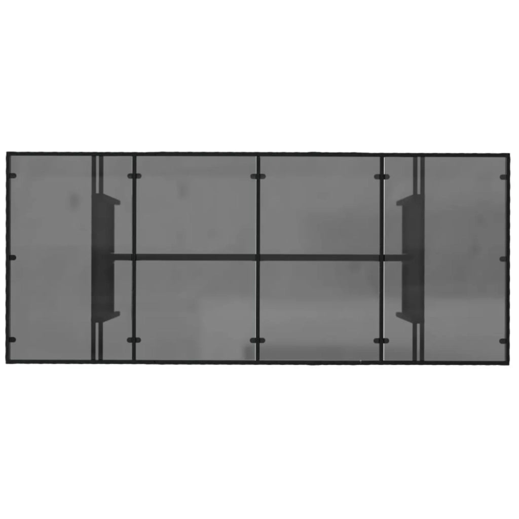 Set da pranzo per esterni 7 pz Nero polyrattan 3448948