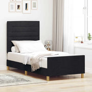 Struttura del letto con testiera Nero 80 x 200 cm Tessuto 3344608