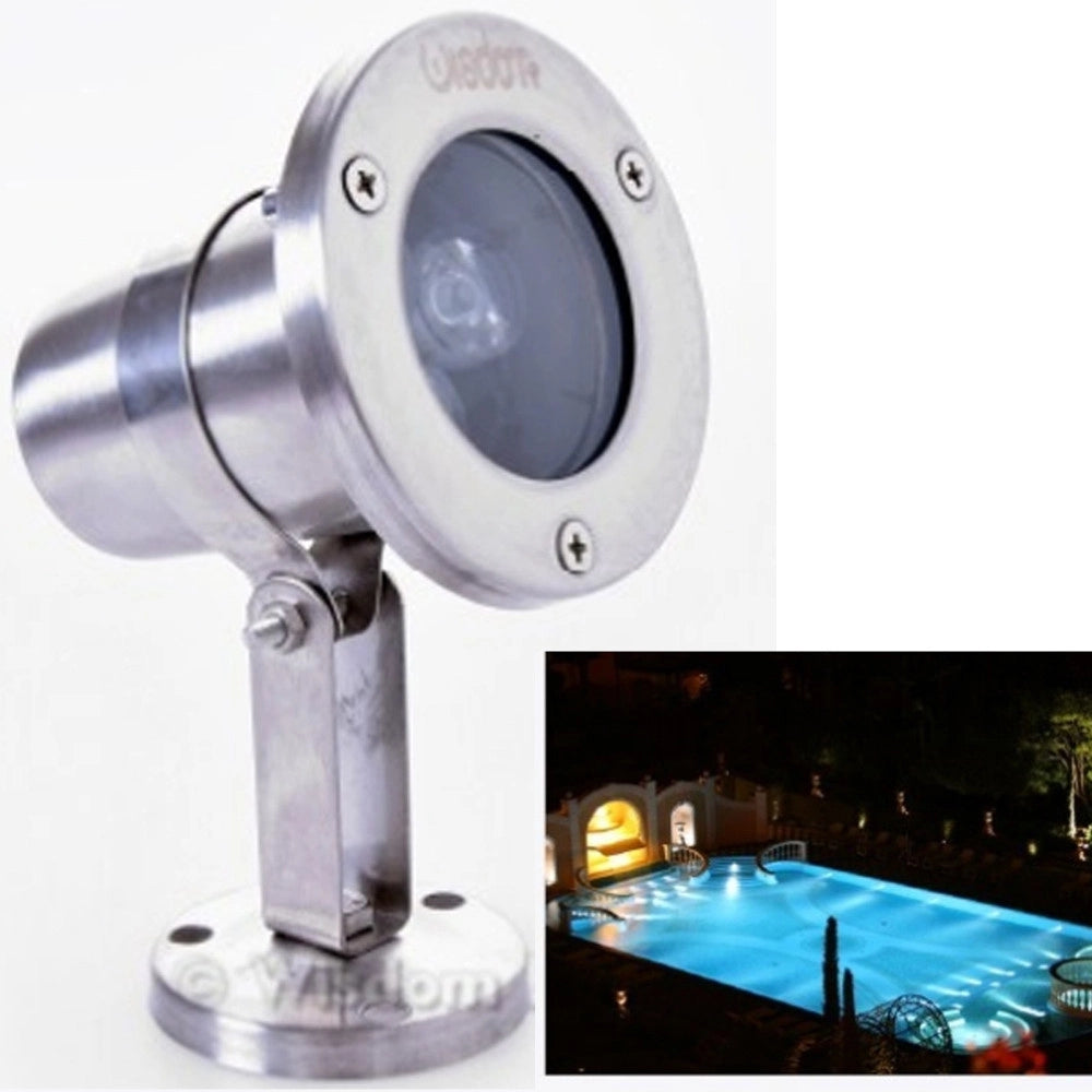 Trade Shop - Faretto Spot Light Per Esterno Da Giardino 3 Watt Luce Calda Fredda Verde Rgb - -verde      -