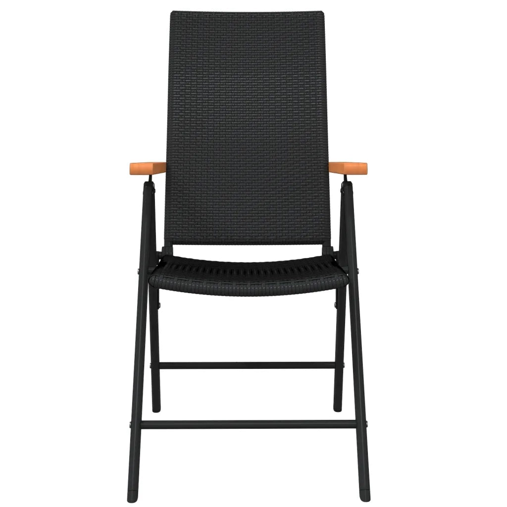 Set Mobili da Pranzo per Giardino 3 pz Nero 3099113