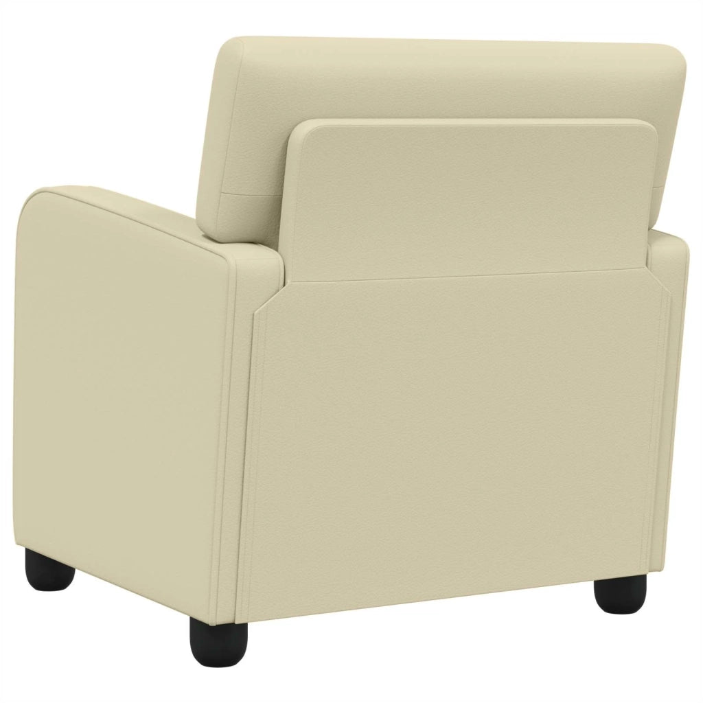 Poltrona Crema Similpelle 42043427