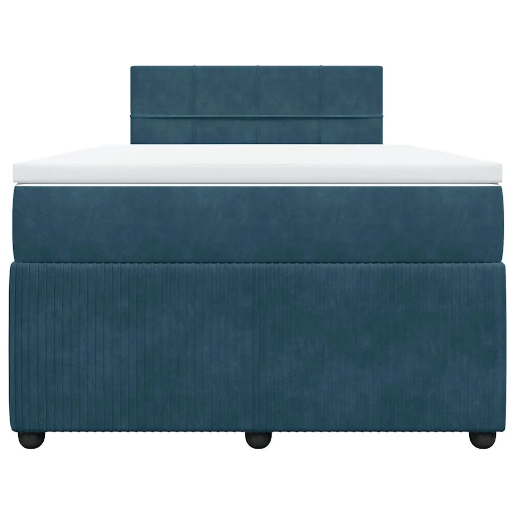 Giroletto a Molle con Materasso Blu 120x200 cm in Velluto 3287714