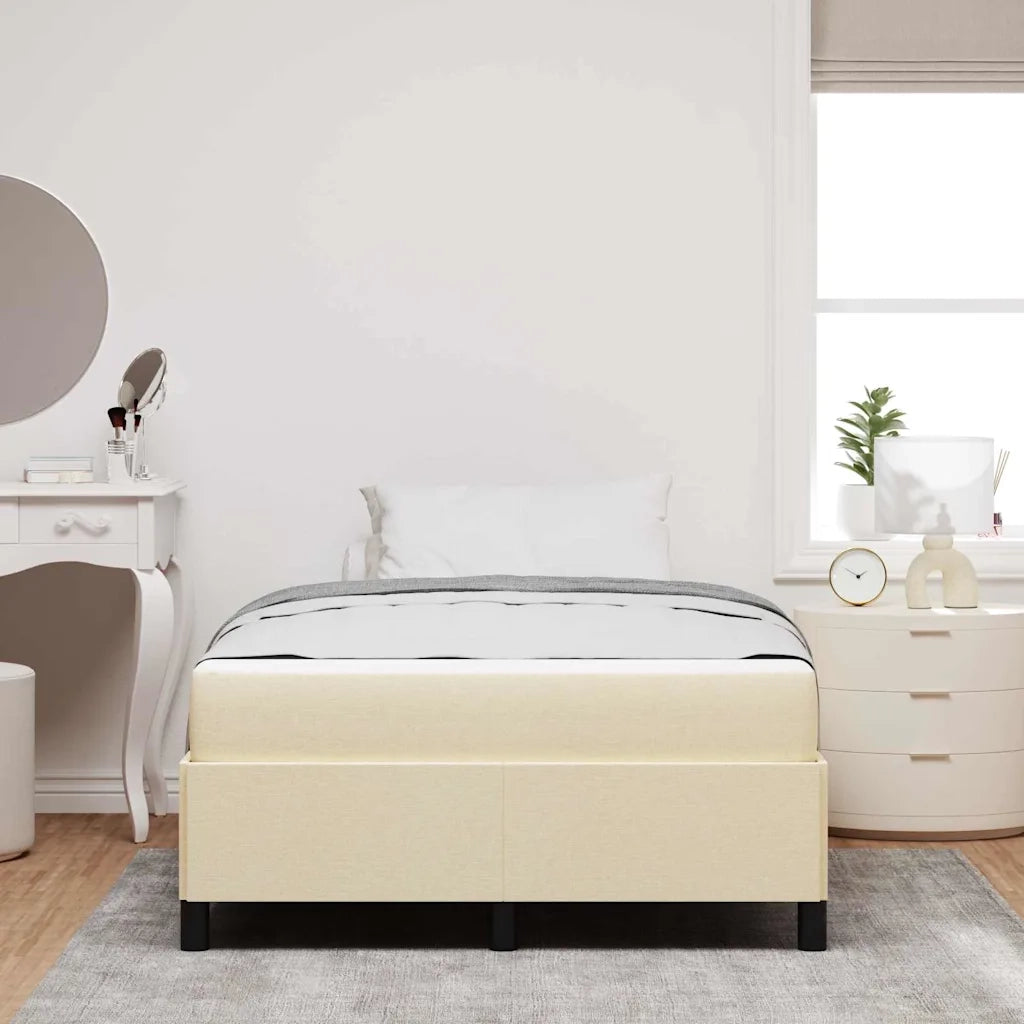 Letto a molle Crema 120 x 190 cm Tessuto 3398848