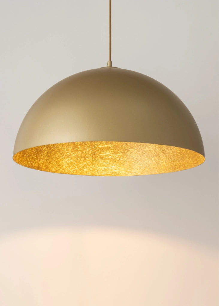 Lampada sospensione Sfera cupola oro Ø70 E27 Sigma