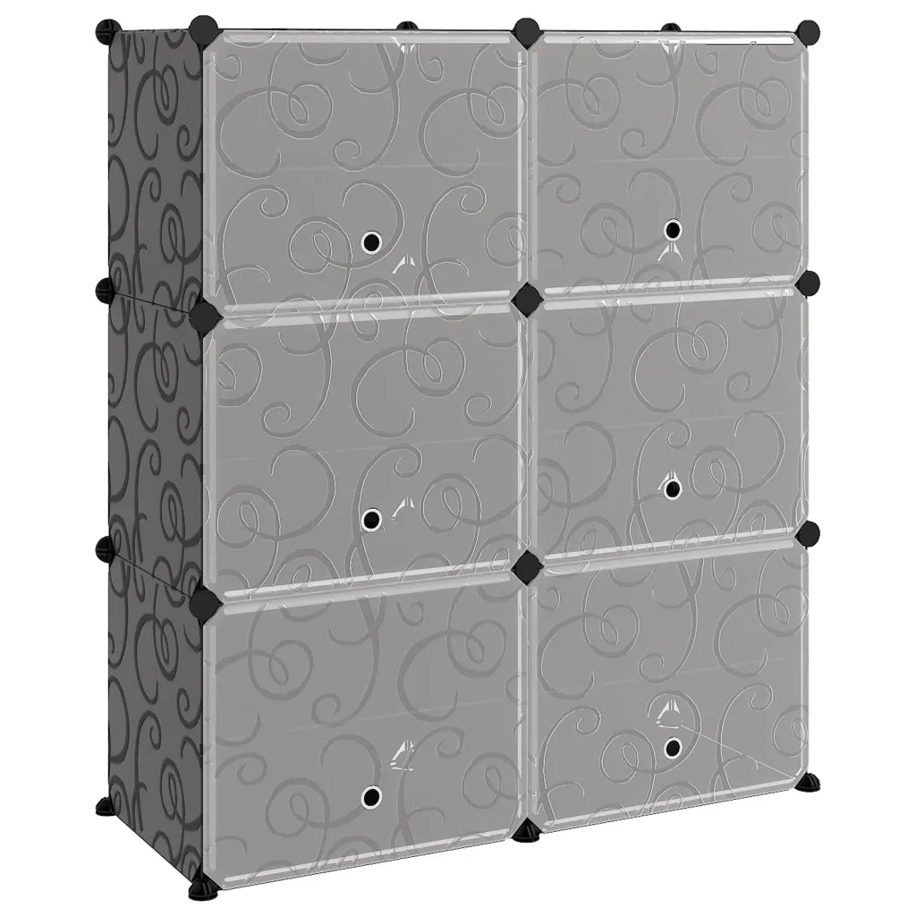 Scarpiera | Mobile per scarpe Nera 84,5x31x93,5 cm in PP