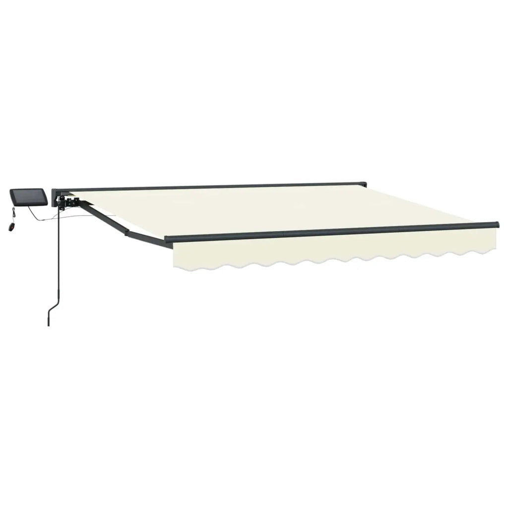 Cornice per Tenda Manuale con LED Crema e Antracite 3,5 x 2 m 3420763