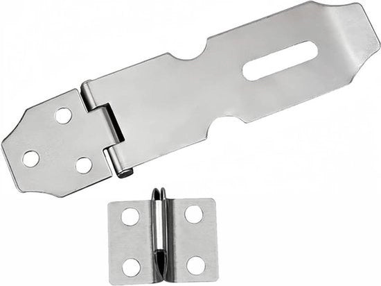 Chiusura a molla per porte - Blocco porta - Inox - Sicurezza - Cerniera - Viti - Chiusura a scure - Viti - Per porte finestre - Recinzione per animali - Accessori di montaggio