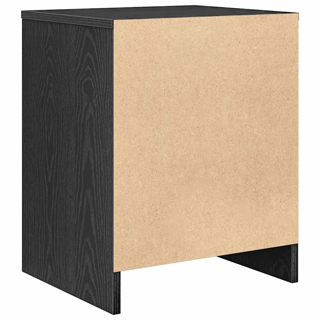 Comodini 2 pz con Cassetto Nero 40x34x50 cm 858770