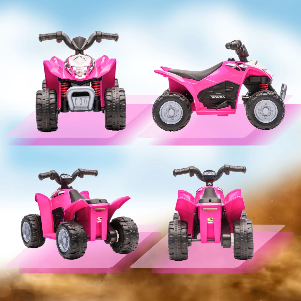 Quad Elettrico Bambini 6V Rosa ¨C Xylo ¨C Fari LED, Clacson, Velocit¨¤ 2,8 km/h