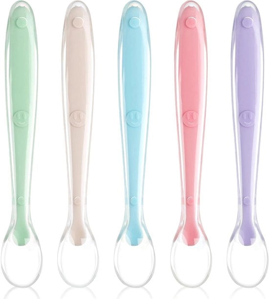 Spazzole per bambini - Silicone - 5 pezzi - BPA libero - Multicolore
