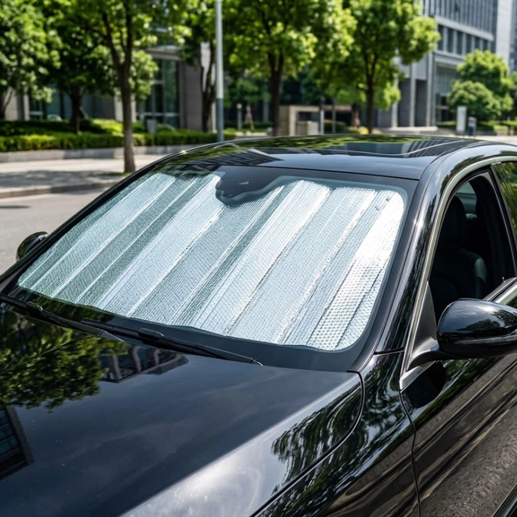 Parasole a Bolle Isolanti per Parabrezza 130x60cm Argento Avizar