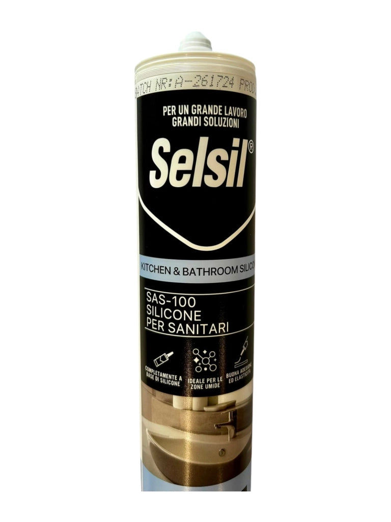 Selsil SAS- 100 silicone per sanitari bianco