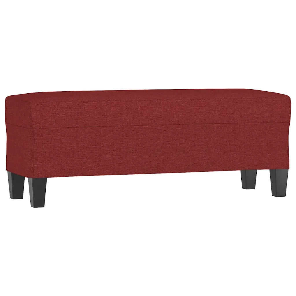 Panca-Sgabello Rosso Vino 100x35x41 cm in Tessuto 725530