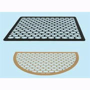 Zerbino rubber forato in gomma mezza luna nero 64x37cm