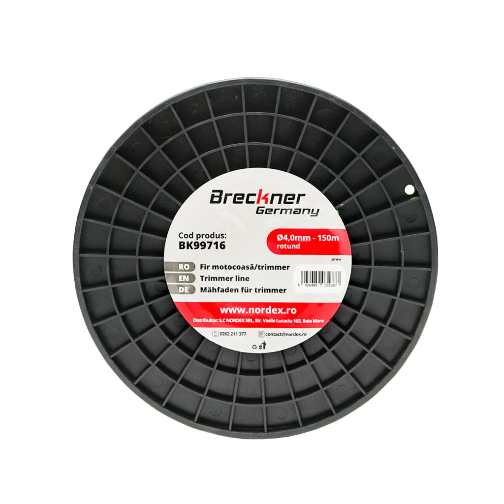 Filo per decespugliatore tondo, 4 mm x 150 m Breckner Germany