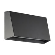 Applique Esterno Moderna Spongano Alluminio Nero Policarbonato Trasp Led