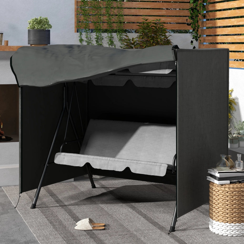 Cuscino per Dondolo da Giardino ¨C zephmum ¨C Grigio 177x114x152 cm