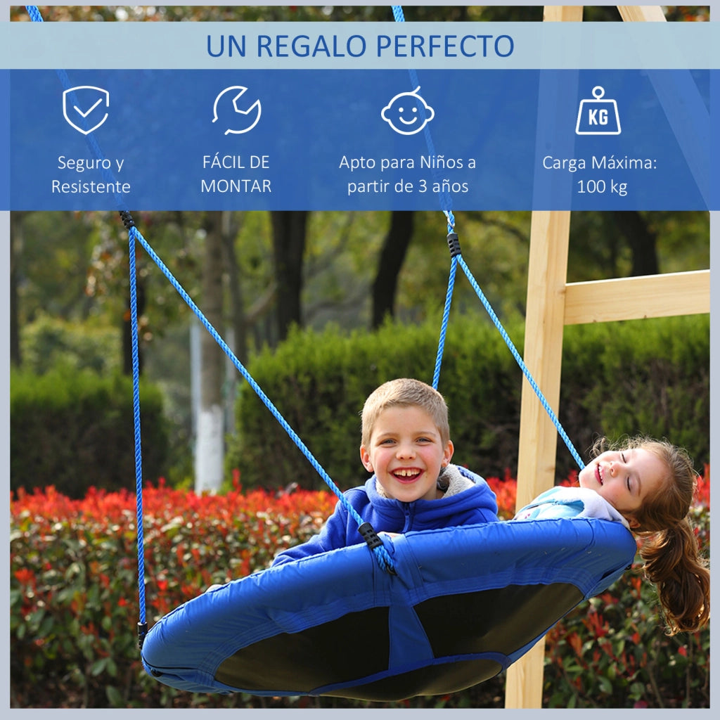 Altalena per bambini a nido ¨C zephmum ¨C 100x180 cm blu interno ed esterno