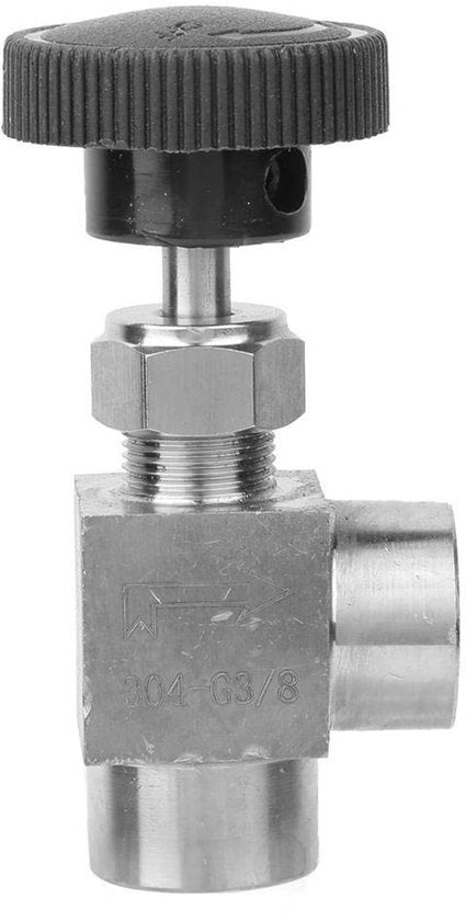 Ventile per angolo alta pressione - Valvola a ago - Fusto BSPP - Vite interna a doppia vite - Acciaio inossidabile - Sigillatura senza perdite - Adatto per acqua/gas/olio