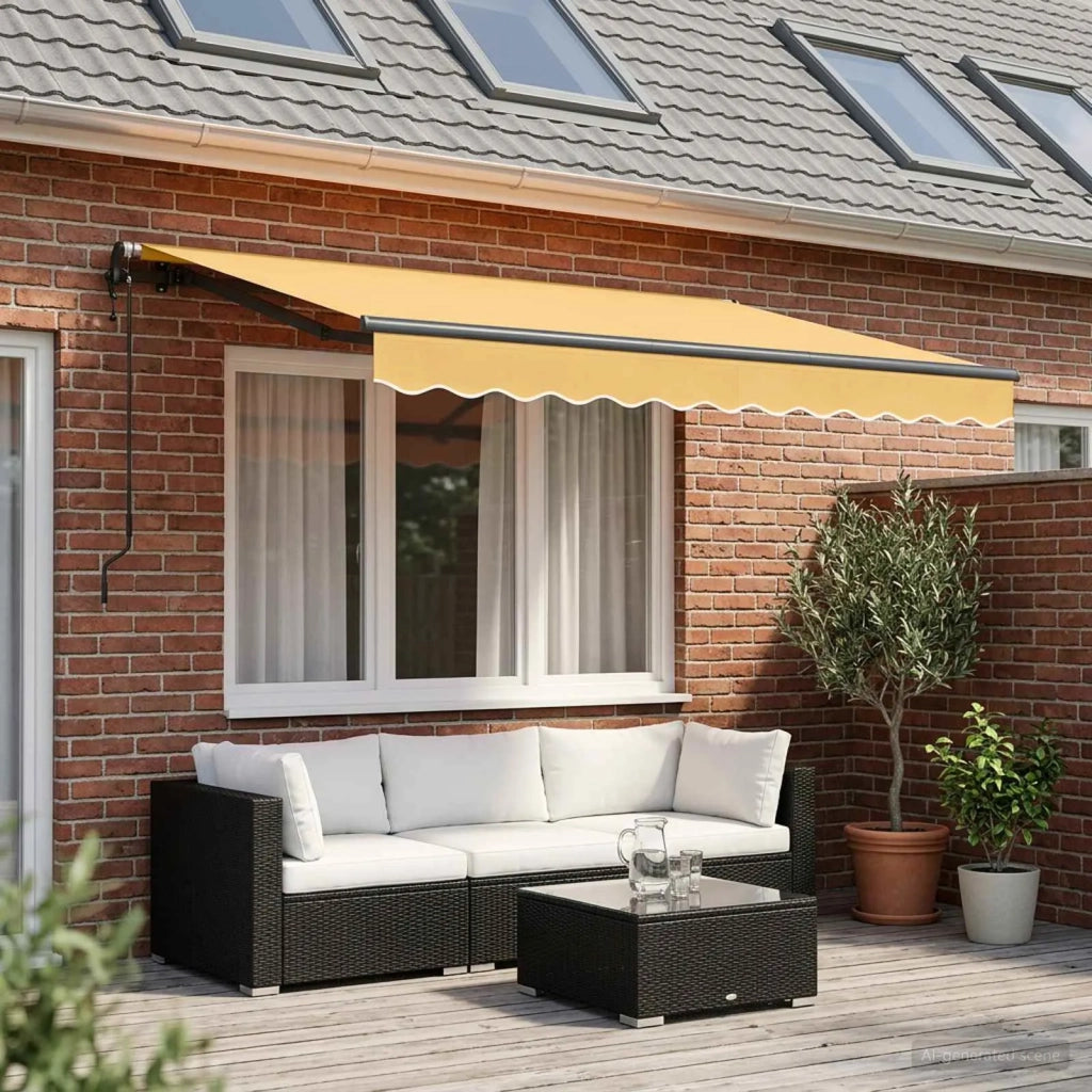 Tenda retrattile Sabbia 2,5 x 2 m Tessuto 3425614