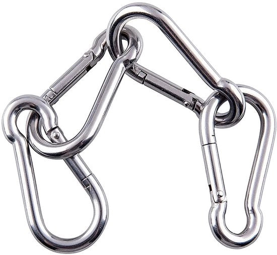 Karabina con chiodo M4-M12 - Appeso chiave - Acciaio inossidabile - Robusto e duraturo - Appeso per corda - Adatto per attività all'aperto - Modello A109E00030