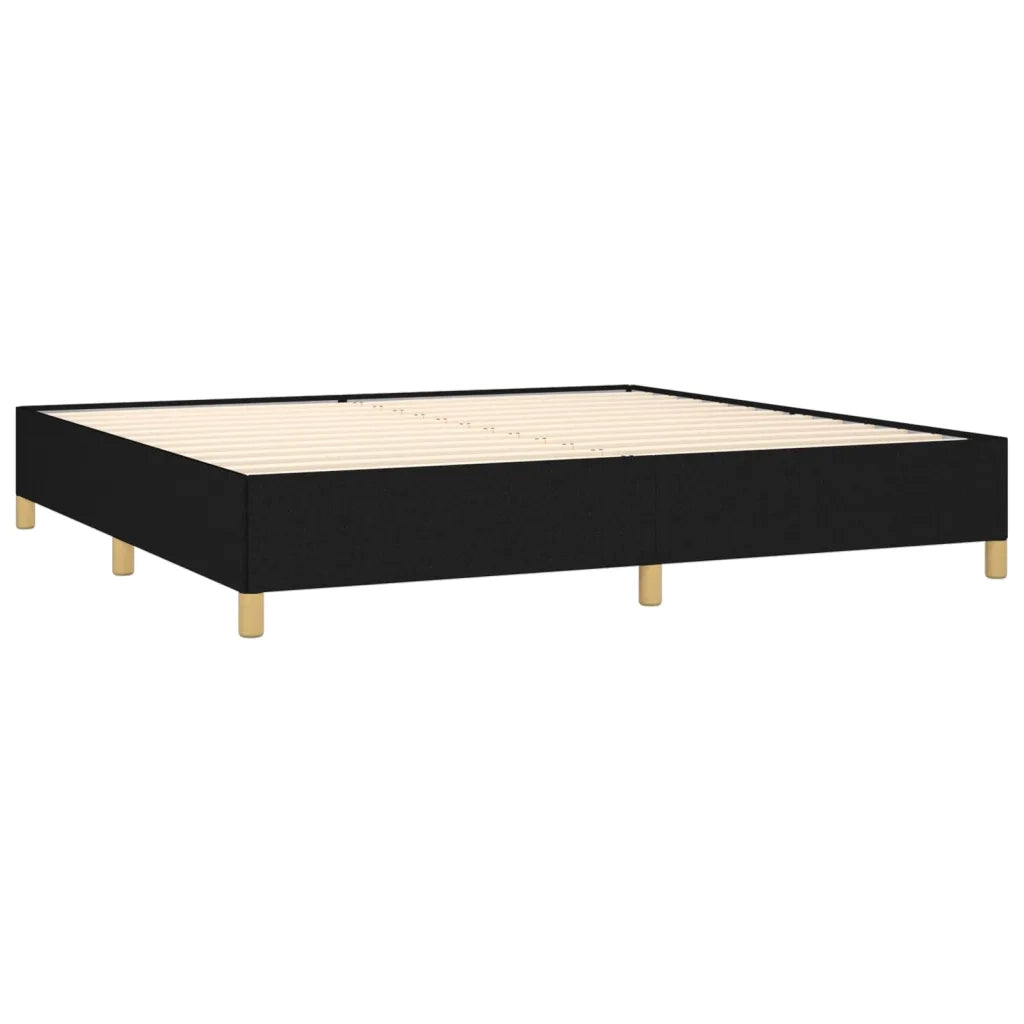 Giroletto senza Materasso Nero 200x200 cm in Tessuto 347191