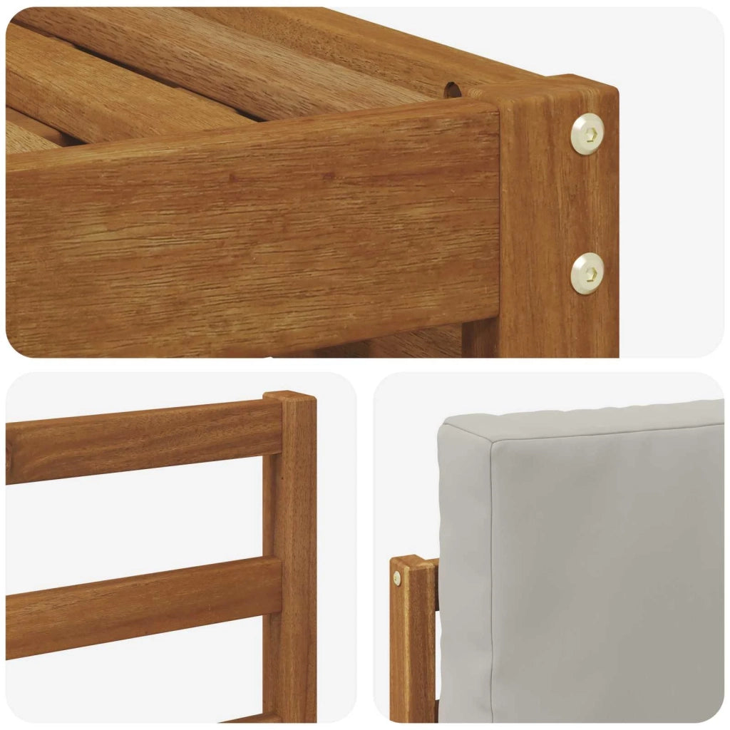 Set divano sezionale con cuscino 8 pcs Grigio Naturale e Chiaro 3375271