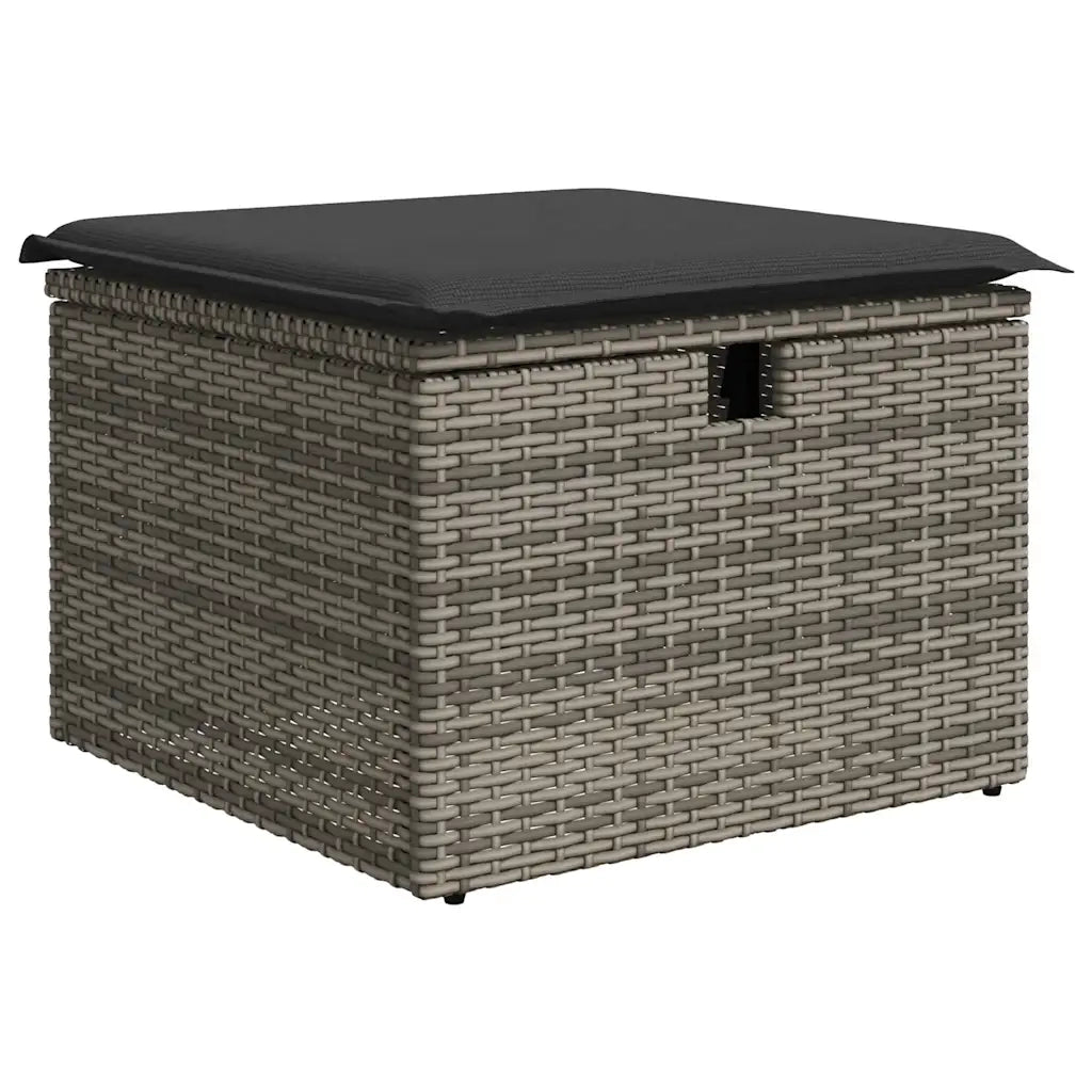 Set Divano da Giardino 5 pz con Cuscini Grigio in Polyrattan 3327950