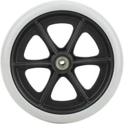 Ruote per Sedia a Rotelle 8 Pollici - Antiscivolo Avanti - Materiale TPR - Grigio - 200mm di Diametro - Installazione Facile