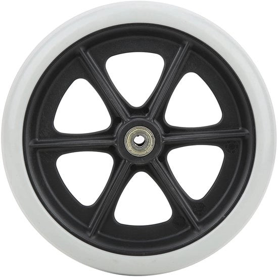 Ruote per Sedia a Rotelle 8 Pollici - Antiscivolo Avanti - Materiale TPR - Grigio - 200mm di Diametro - Installazione Facile