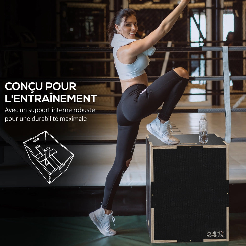 Box Jump Pliometrico 3 in 1 ¨C Xylo ¨C Legno 41/51/61 cm