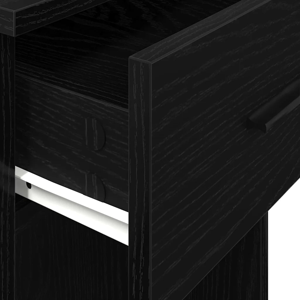 Supporto a Torre per Computer con Cassetto Nero 35x45x77 cm 858741