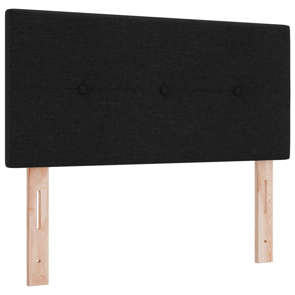 Letto con Box Spring, Materasso e LED Nero 90 x 200 cm Tessuto 3451856