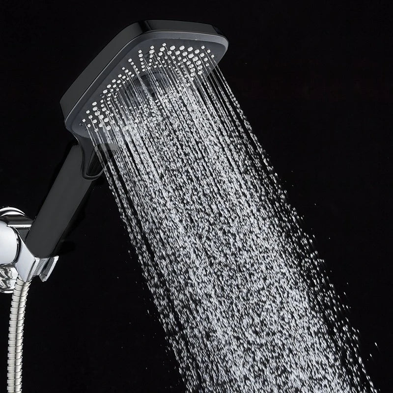 Doccia Square nera con pulsante 3 getti