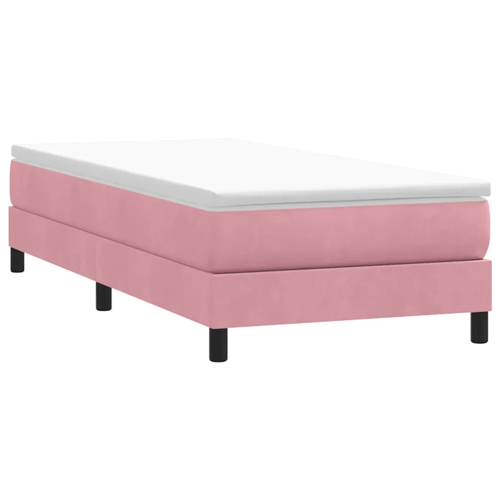 Giroletto a Molle con Materasso Rosa 90x210 cm Velluto 3315908