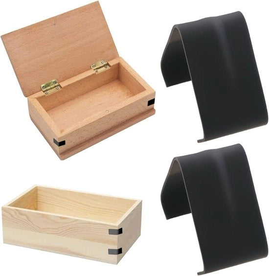 Connettore per cornice porta - Bevallatrice per porta in legno - Bevallatrice a tenuta di chiusura - Nero - Adatto per porte a V - Piccola dimensione - 10 pezzi - Lunghezza 25mm.