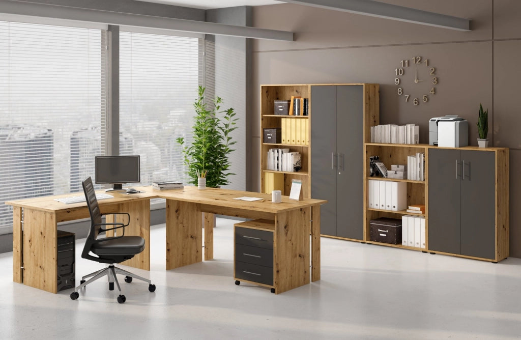 Saponara, Armadio Multiuso 2 Ante Cassetti, 79x188h cm Marrone Rovere