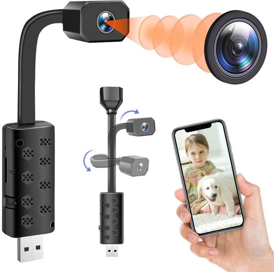 Microcamera Wi-Fi 4K UHD mini con visione notturna e rilevamento movimento